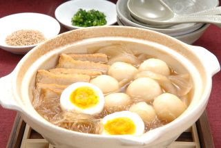 豆腐白玉とゆで卵の鍋