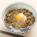 豚そぼろの卵かけごはん