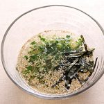 貝割れ大根のごま汁