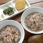 赤米入り干ししいたけとシラス干しのお粥