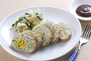 野菜の蒸しロール