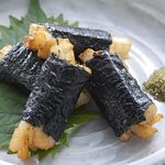 長いもとカレイの海苔揚げ
