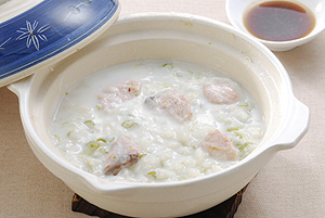 鮭とねぎのスキムミルク粥