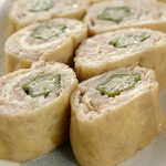 鶏ひき肉とオクラの信田巻き