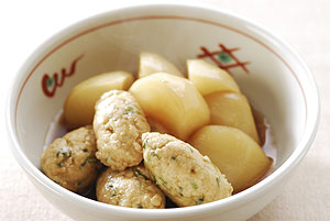 鶏団子とかぶの煮物