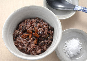 黒米と黒豆のお粥